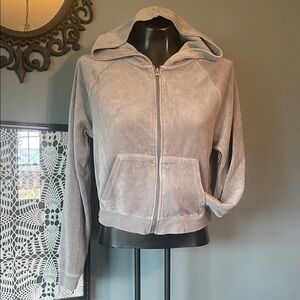 BONGO Light Gray Hooded Zip-Up Sweatshirt